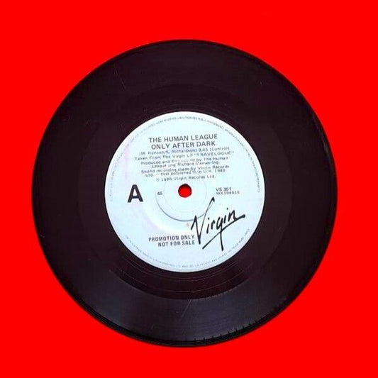 The Human League ‎Only After Dark Vinyl 7 Inch Promotional Single 1980 Australia
