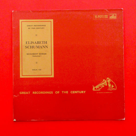 Elisabeth Schumann ‎Schubert Songs Volume 1 Vinyl Album LP 1962 Classical
