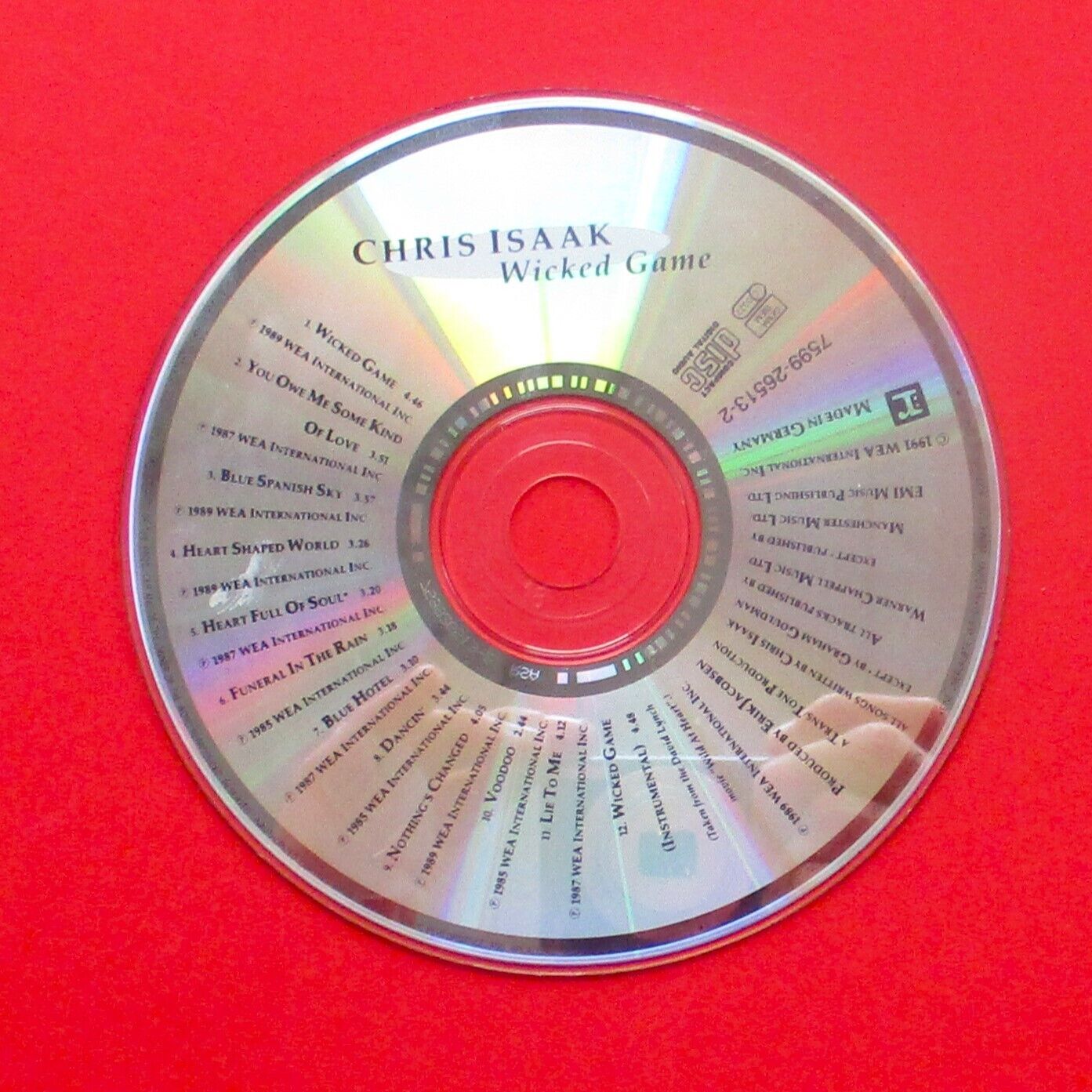Chris Isaak ‎Wicked Game 1991 CD Album