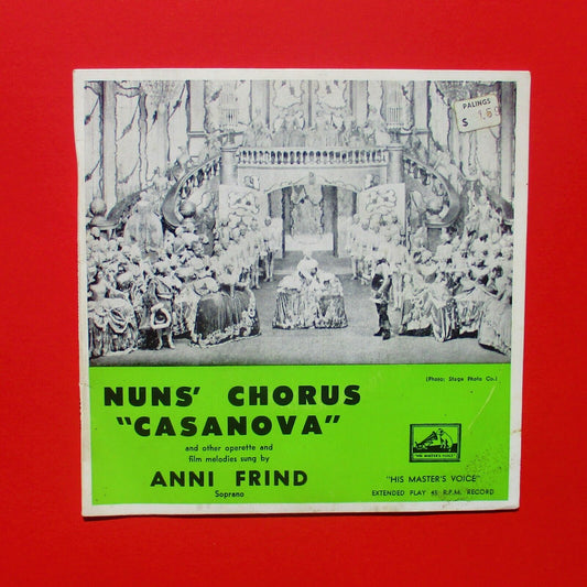 Anni Frind Nun's Chorus "Casanova" Vinyl 7" EP Australian Pressing
