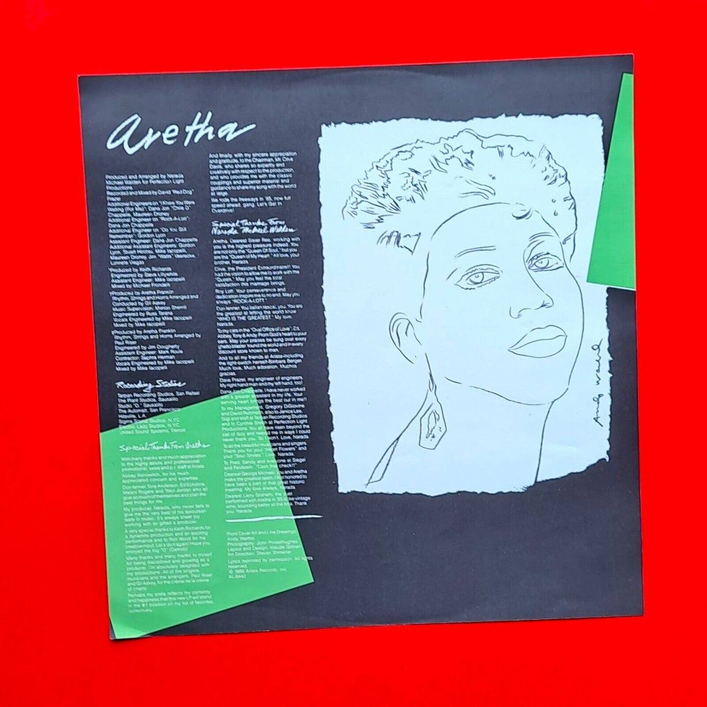 Aretha Franklin ‎Aretha Vinyl Album LP 1986 Pressing