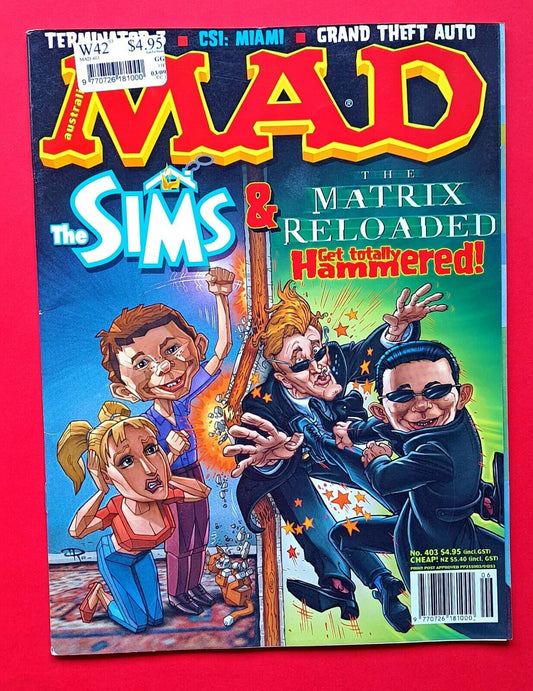 The Sims and The Matrix cover Australian MAD Magazine 403