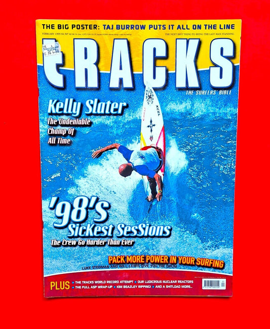 Tracks Magazine February 1999 Australian Surfing Kelly Slater Taj Burrow