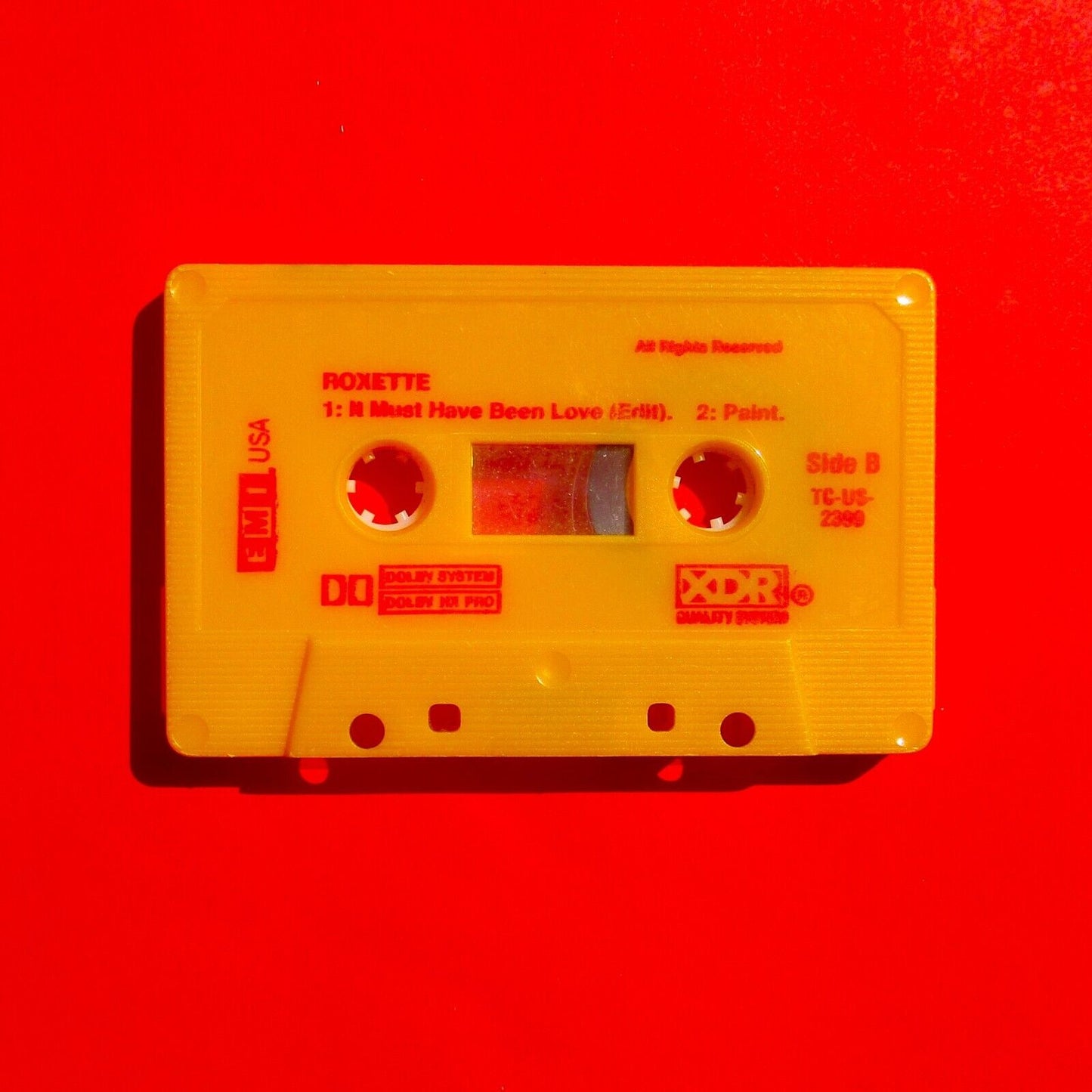 Roxette ‎It Must Have Been Love 1990 Yellow Cassette Single