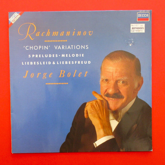 Rachmaninov Jorge Bolet ‎Chopin Variations 5 Preludes Melodie Liebesleid LP 1988