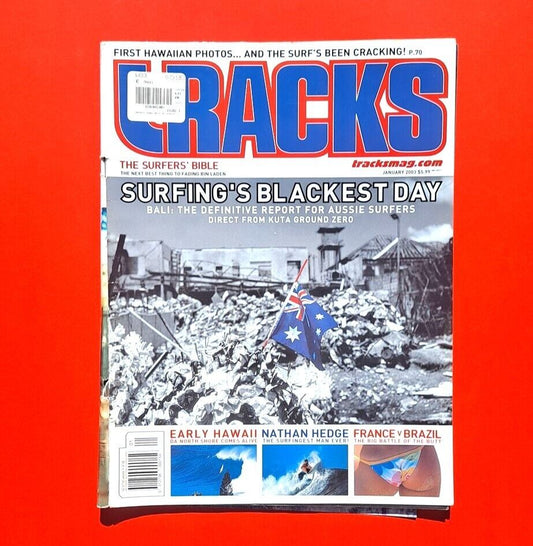 Tracks Magazine January 2003 Australian Nathan Hedge Surfing's Blackest Day