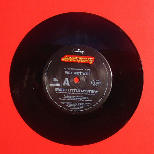 Wet Wet Wet ‎Sweet Little Mystery 1987 Vinyl 7" Single Australian Pressing