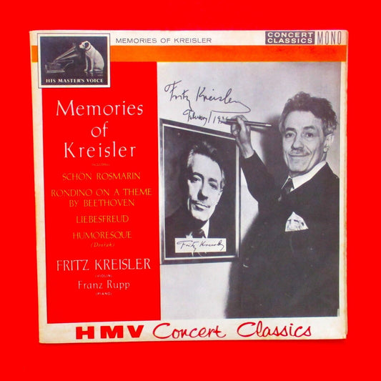 Fritz Kreisler ‎Memories Of Kreisler Vinyl Album LP Australian Classical Mono