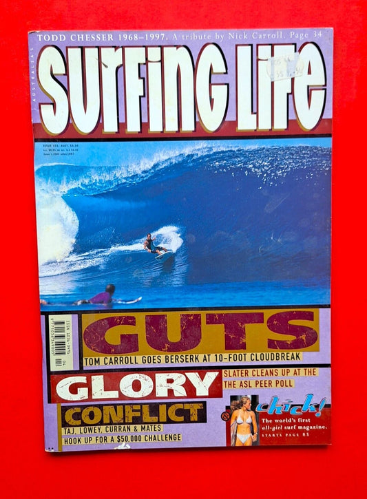 Surfing Life Magazine Issue 103 August 1997 Todd Chesser 1968-1997 Tom Carroll