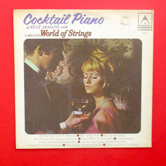 René Armand With Carlini's World Of Strings Cocktail Piano Vinyl LP 1970