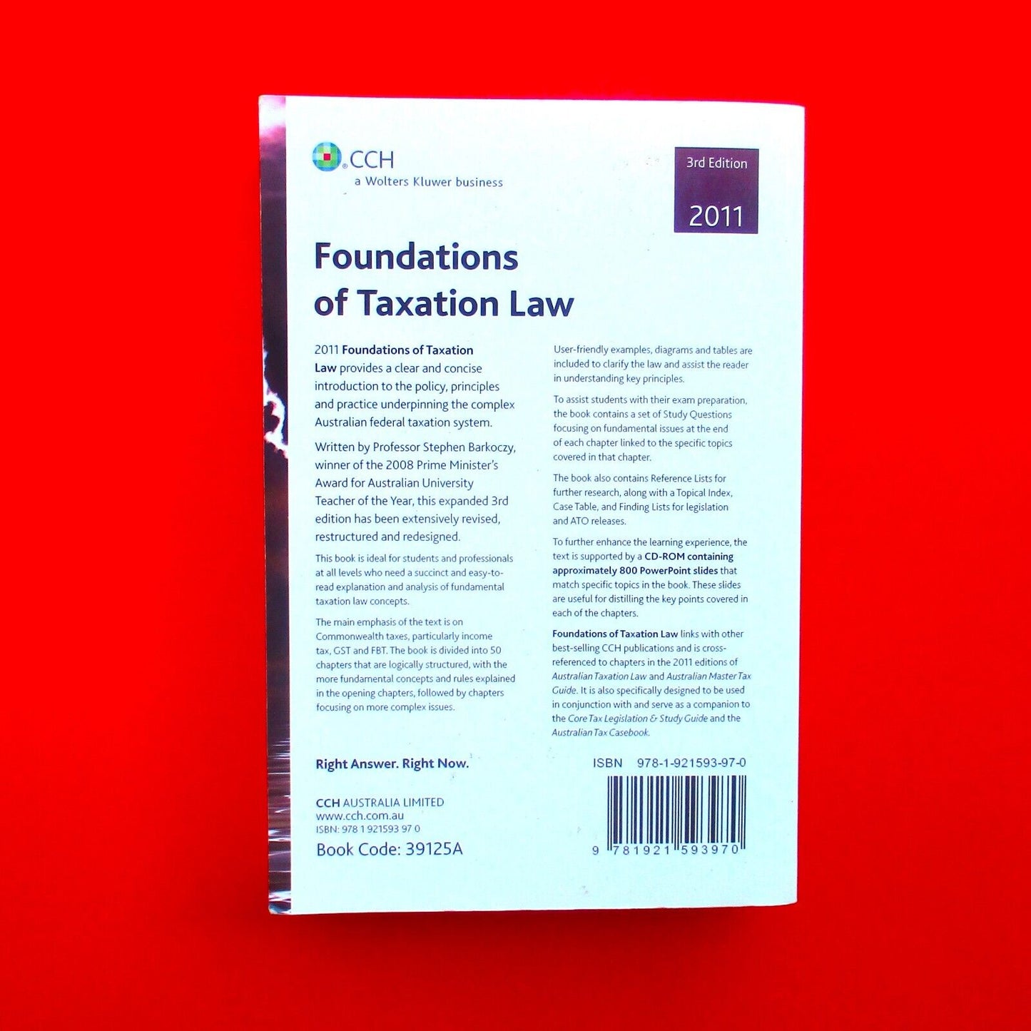 Foundations of Taxation Law 2011 by Stephen Barkoczy Paperback  Text Book