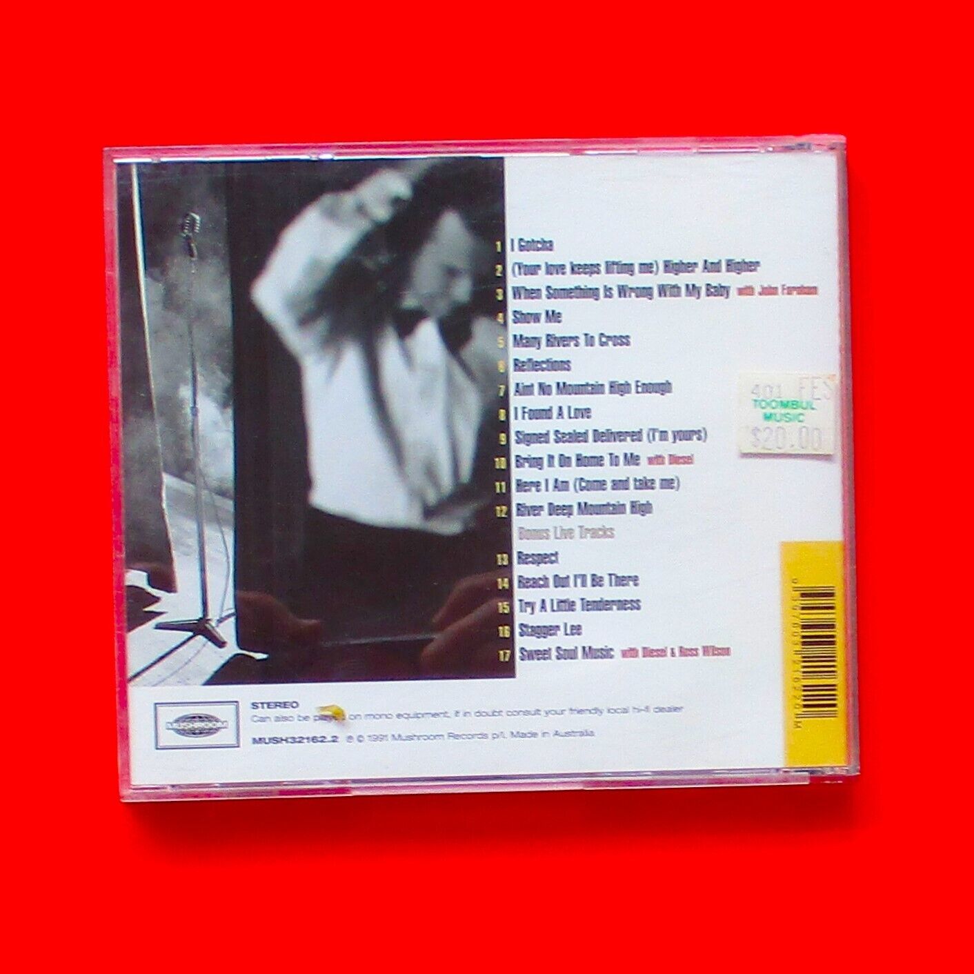 Jimmy Barnes ‎Soul Deep with Bonus Live Tracks  Australian CD Album Funk Soul