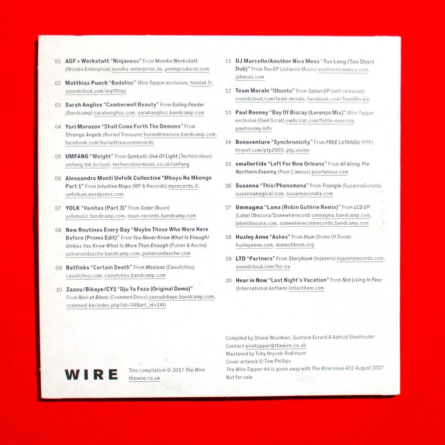 Various The Wire Tapper 44 CD Compilation 2017 Wire Magazine