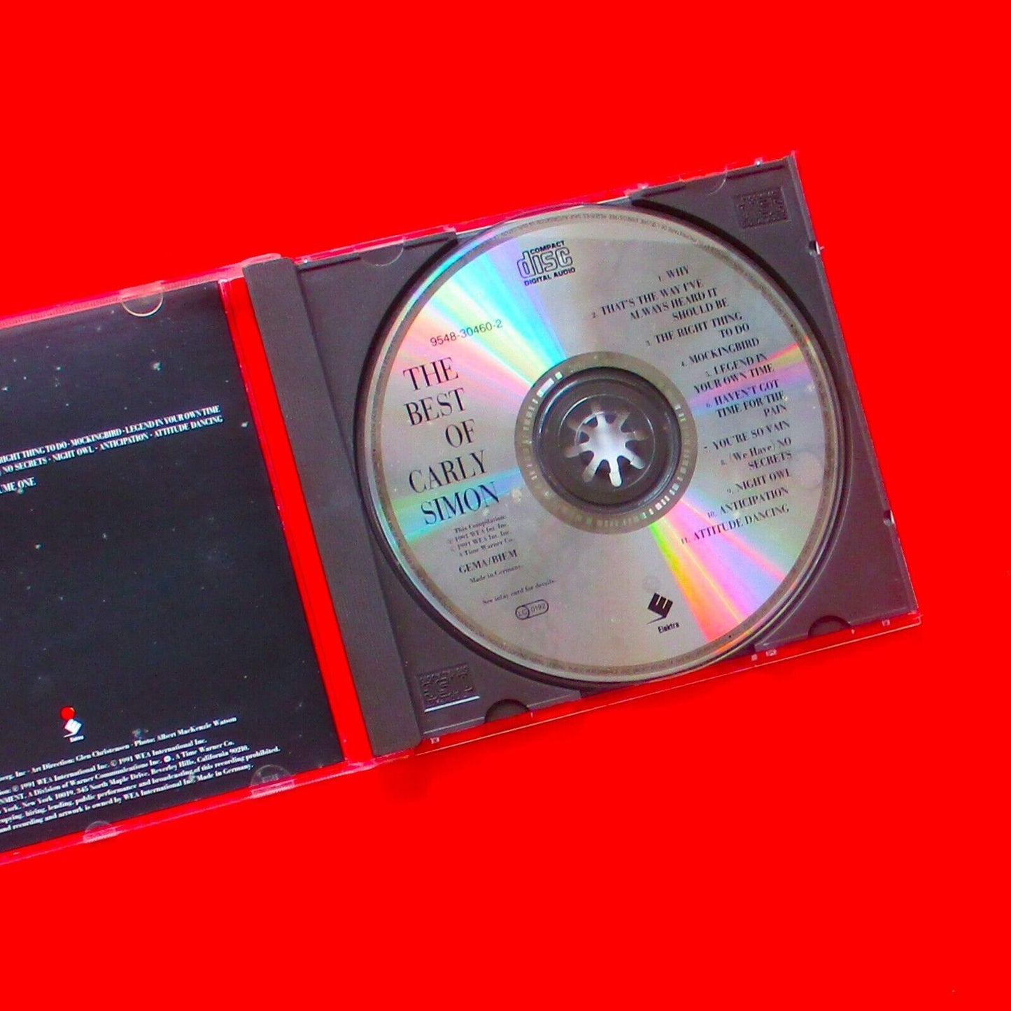 Carly Simon ‎The Best Of Carly Simon (Volume One) 1991 CD Album
