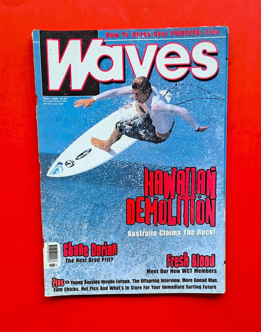 Waves Magazine March 1998 Australian Surfing Shane Dorian Fresh Blood