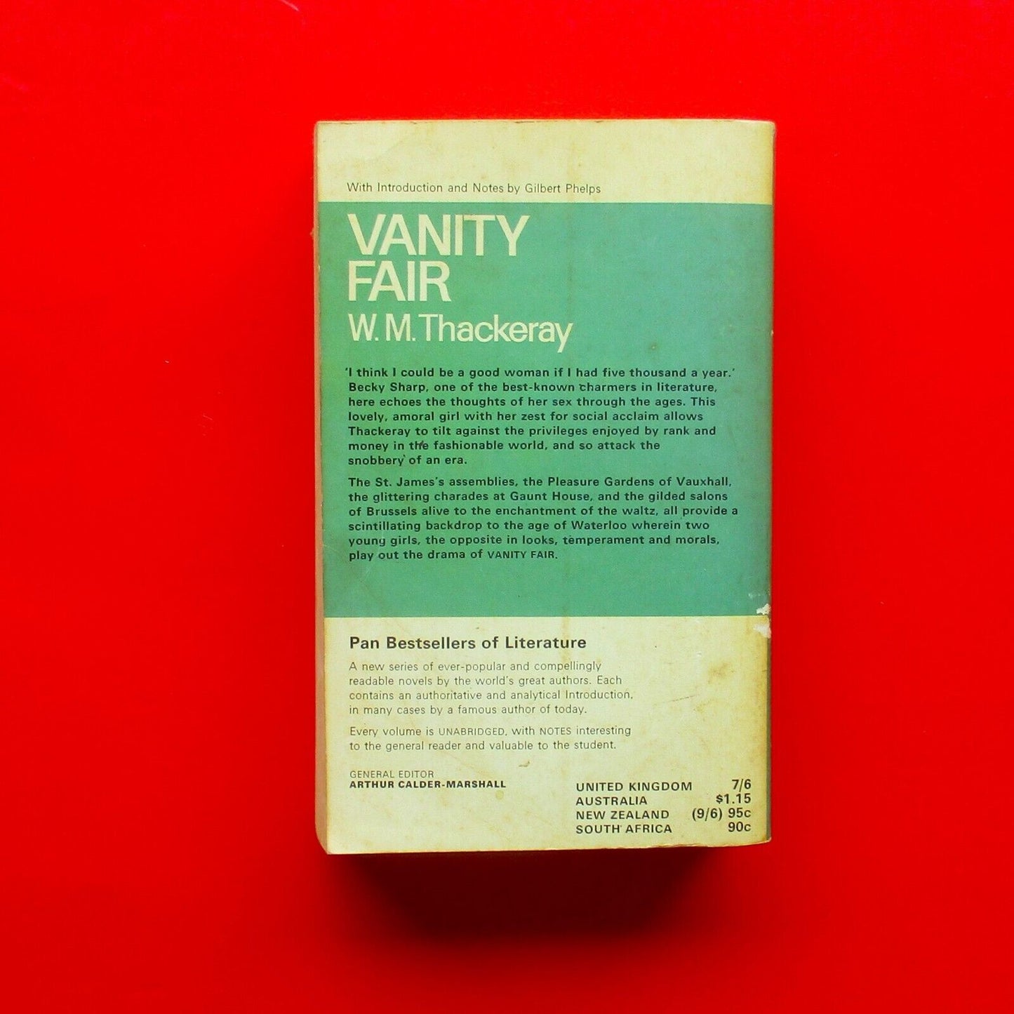 Vanity Fair by William Thackery Vintage Pan Paperback