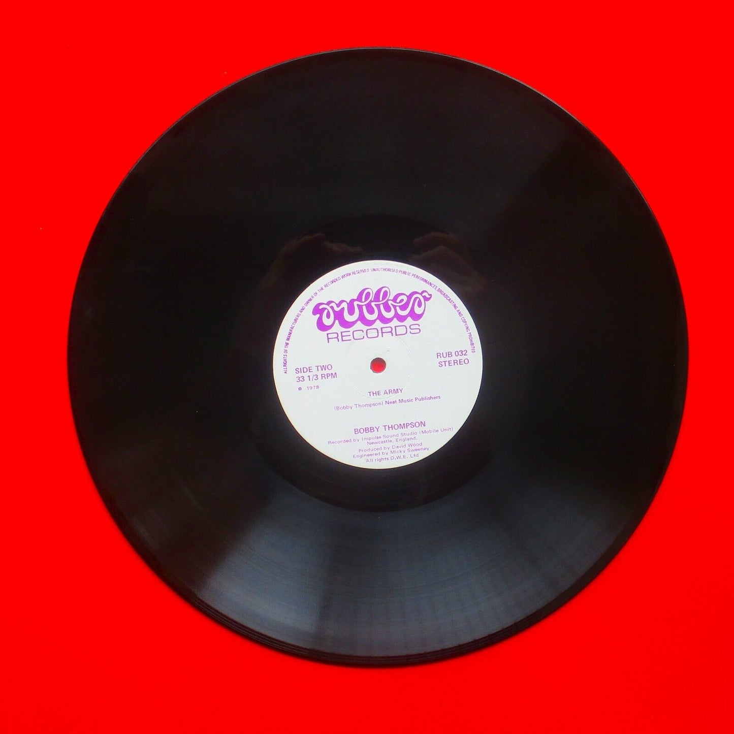 Bobby Thompson The Little Waster Vinyl Album LP 1978 UK Pressing