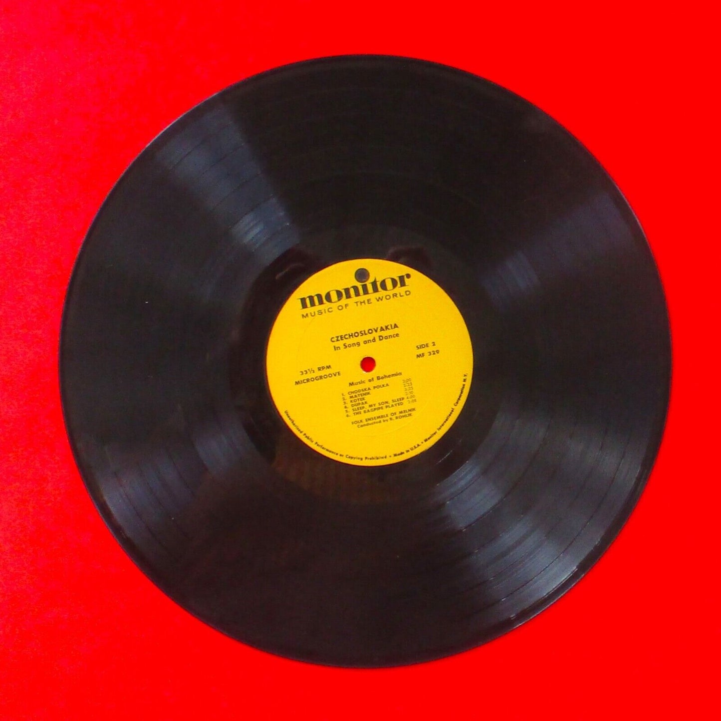 Various ‎Czechoslovakia in Song and Dance Vinyl ALbum LP US Mono Folk