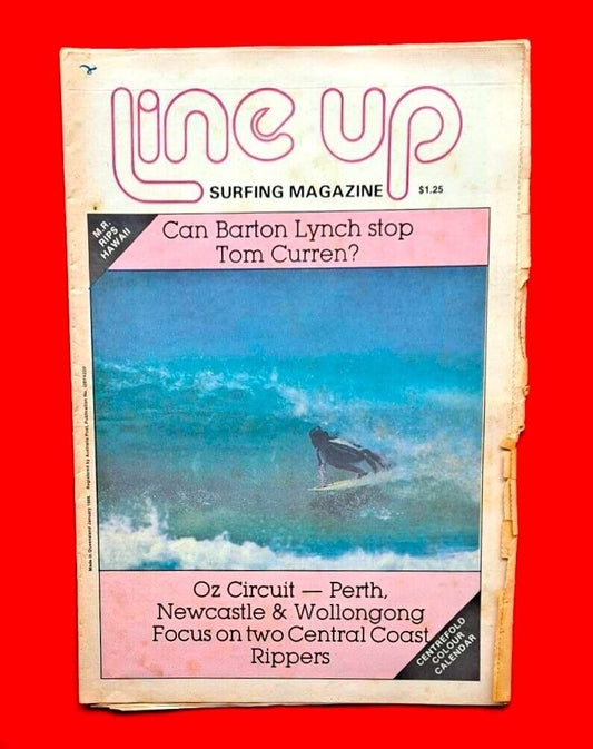 Line Up #52 January 1986 Queensland Australia Surf Mag Can Lynch Stop Curren?
