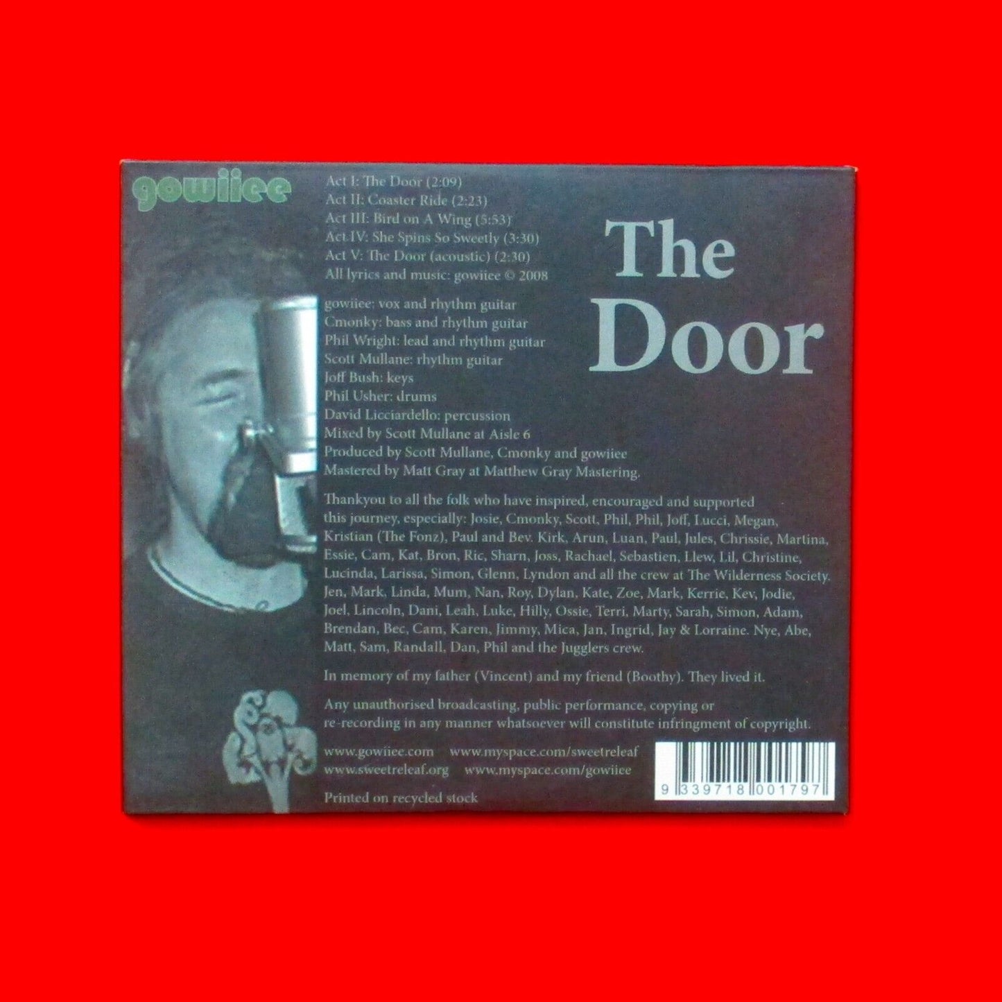 Gowiiee The Door CD Album 2008 Rock Self-Released