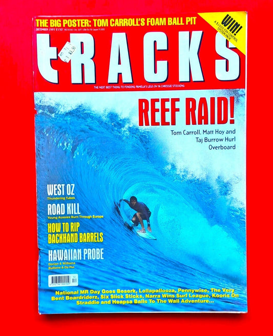 Tracks Magazine December 1995 Australian Surfing Reef Raid Backhand Barrels