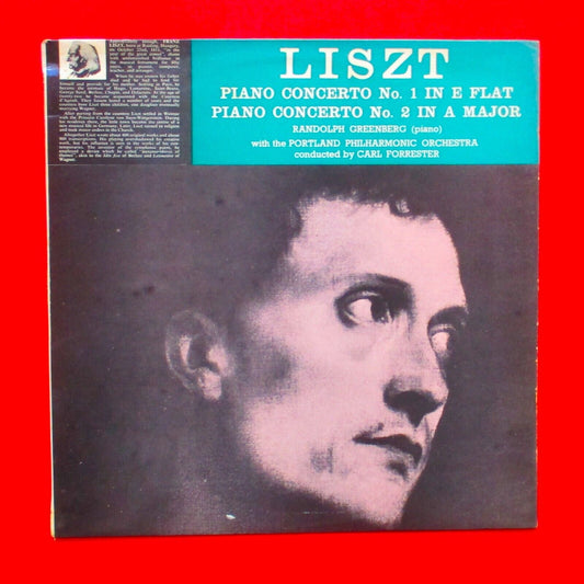 Franz Liszt Randolph Greenberg Piano Concertos Vinyl Album LP Opus UK Pressing