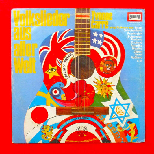 Yvonne Carré ‎Folk Songs From All Over the World Vinyl LP