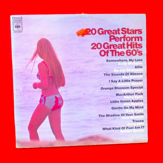 20 Great Stars Perform 20 Great Hits Of The 60's 2xLP 1970 Various Johnny Cash