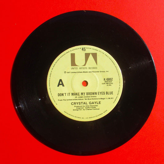 Crystal Gayle ‎Don't It Make My Brown Eyes Blue 7" Vinyl Single 1977 UK Single