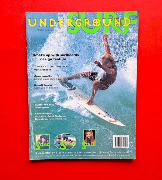 Underground Winter 1996 Australian Surf Magazine Shane Powell Radio Birdman