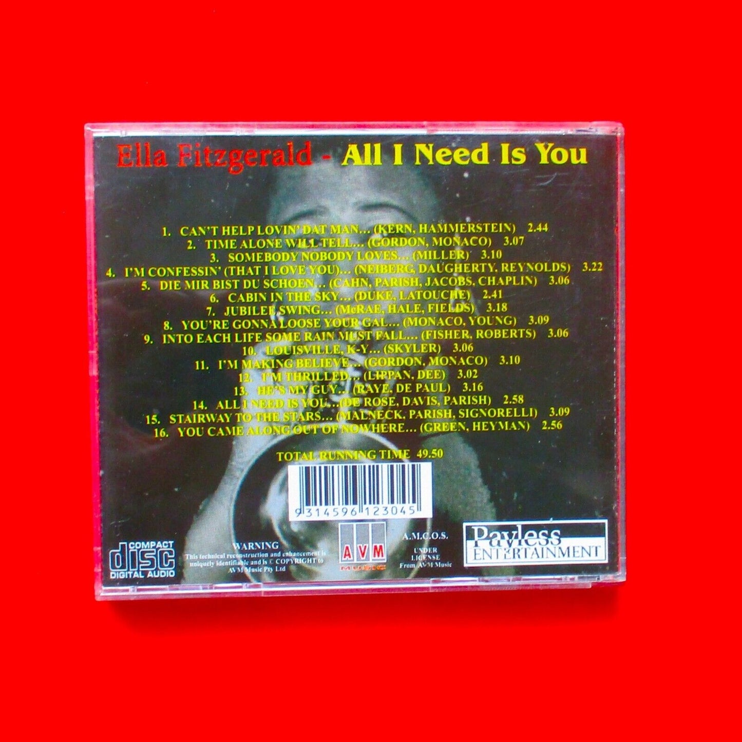 Ella Fitzgerald ‎All I Need Is You CD Compilation Album Jazz