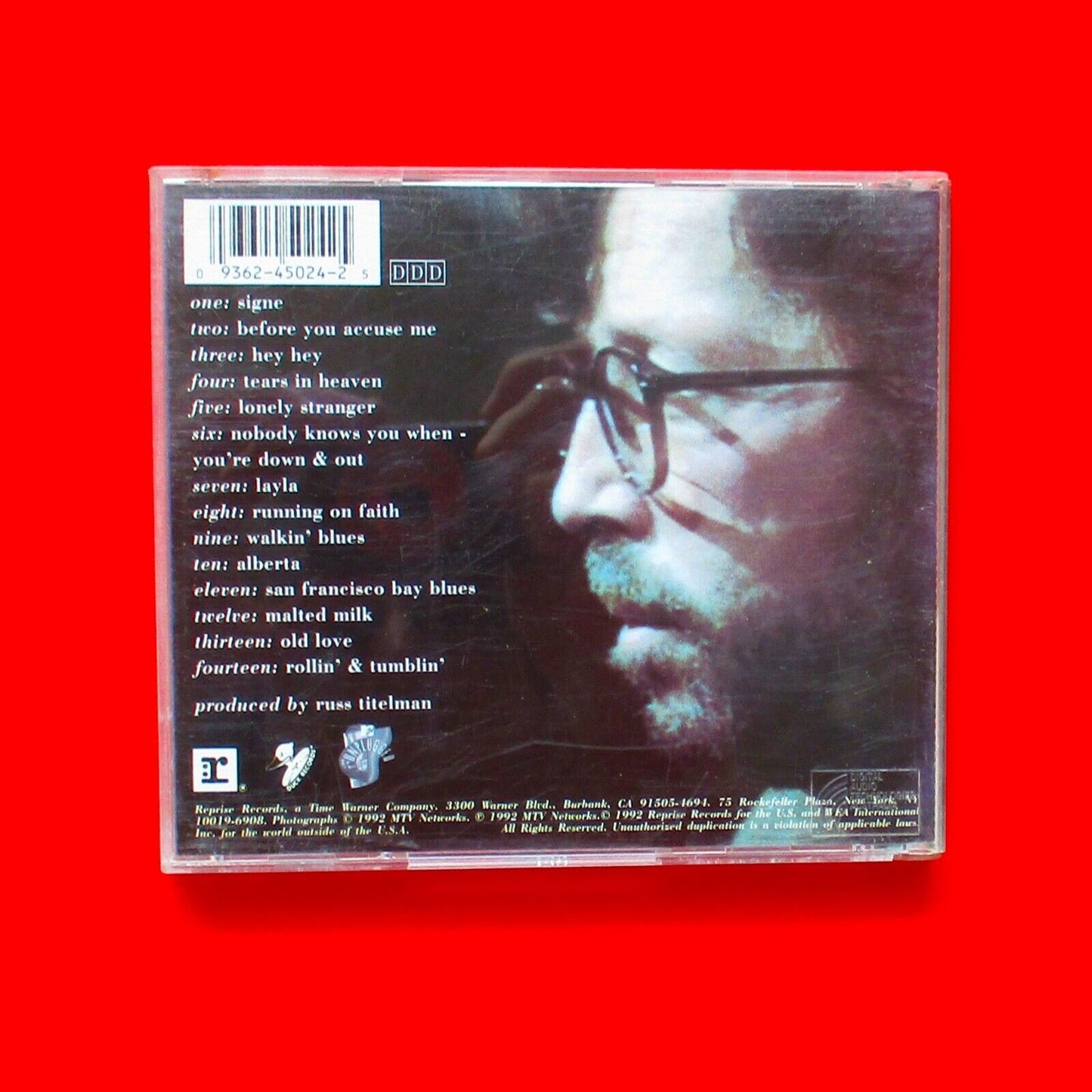 Eric Clapton Unplugged CD Album Australasian Release