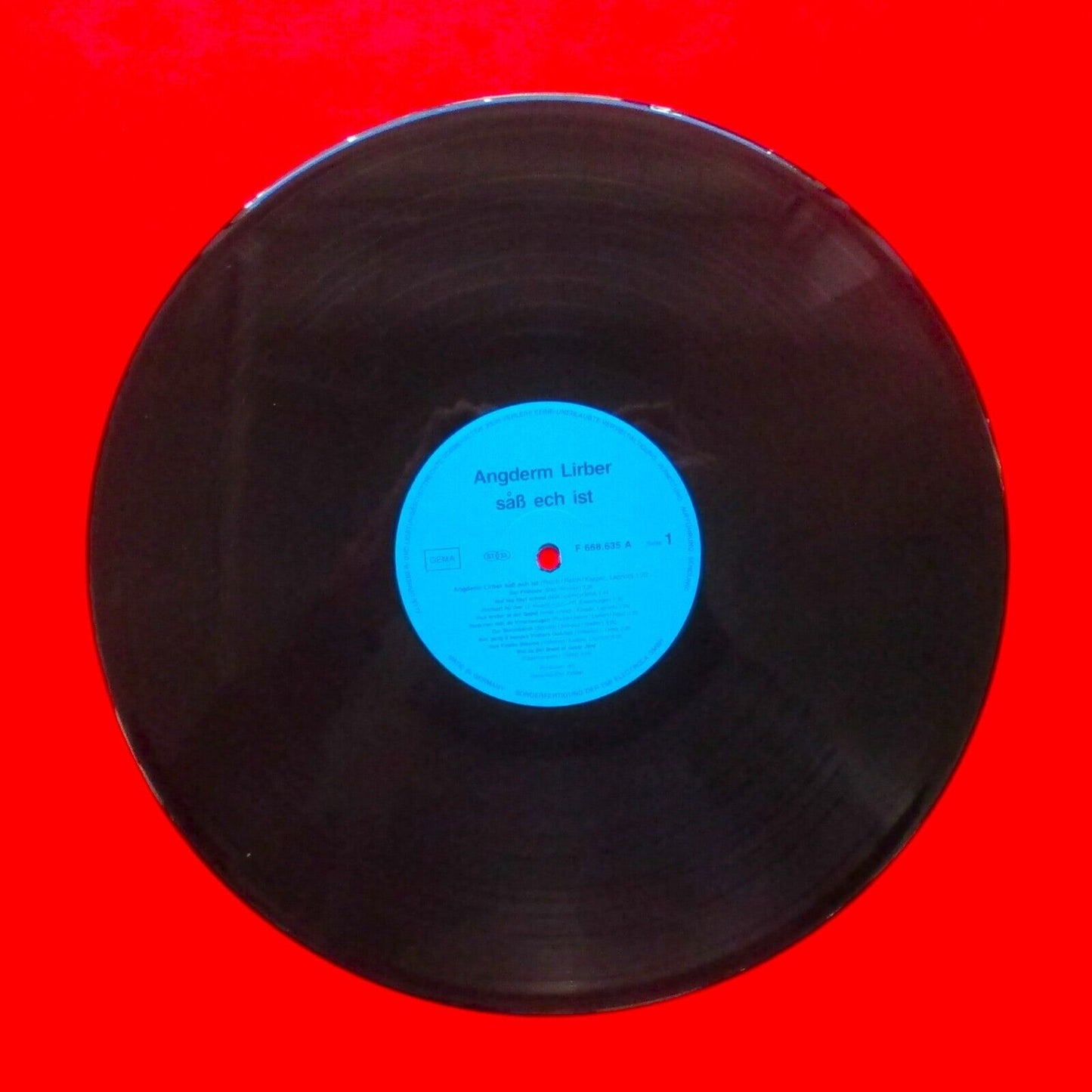 Angderm Lirber Såß Ech Ist Vinyl Album LP 1983 EMI German Pop with Insert