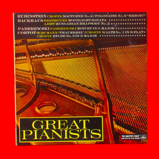 Great Pianists Chopin Liszt Schumann Various HMV Vinyl LP Australian Mono