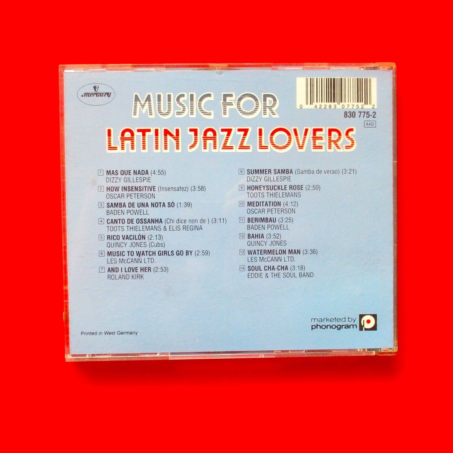 Music For Latin Jazz Lovers 1987 CD Album Dizzy Gillespie Quincy Jones Various