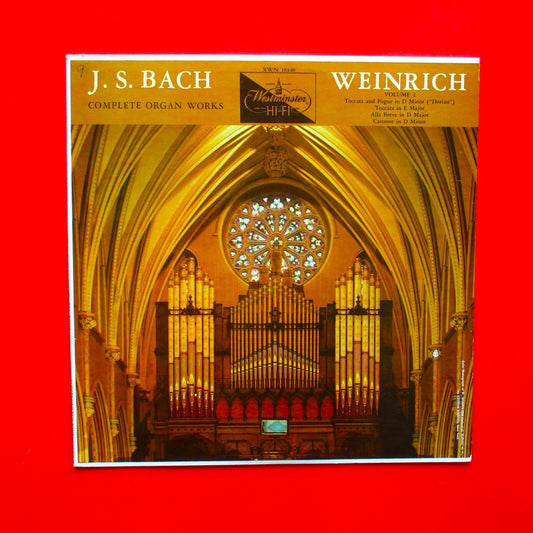 Bach Complete Organ Works, Volume 2 Vinyl Album LP  US Pressing