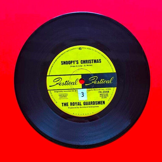 The Royal Guardsmen ‎Snoopy's Christmas Vinyl 7" Single 1967 Festival Record
