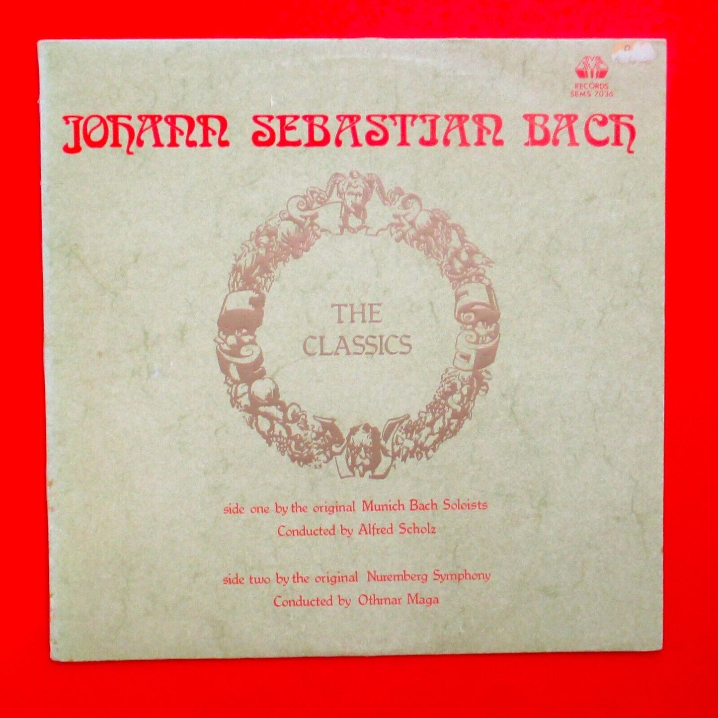 Johann Sebastian Bach ‎The Classics Vinyl Album LP 1979 Australian EMS
