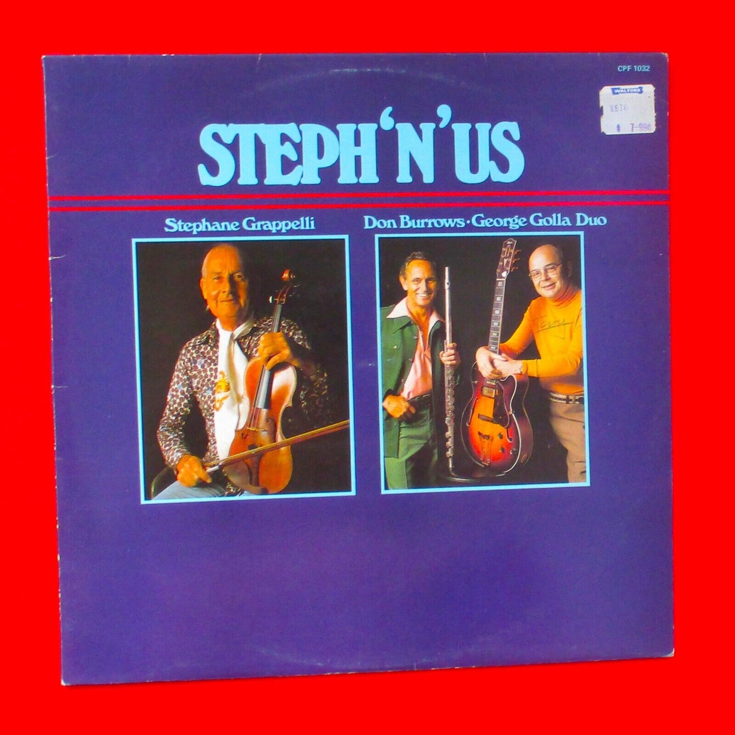 Stephane Grappelli Don Burrows George Golla Steph 'N' Us Vinyl LP 1977 Jazz