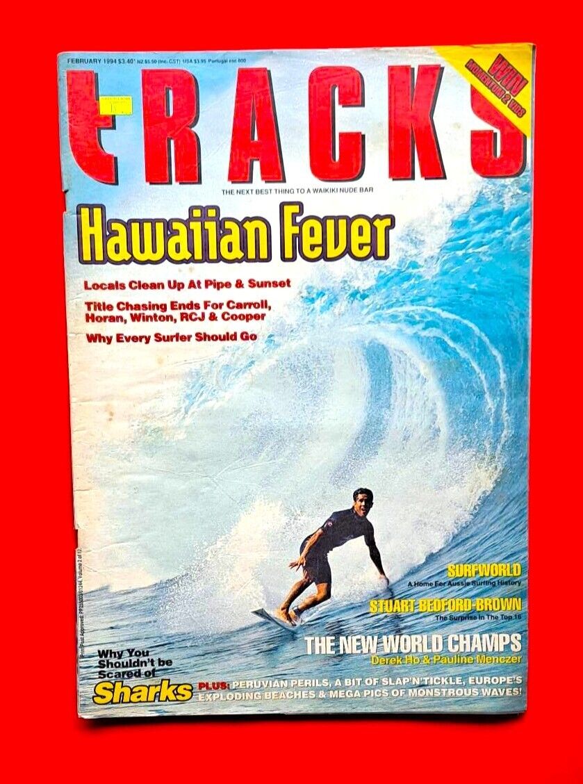 Tracks Magazine February 1994 Australian Surfing Sharks Stuart Redford Brown