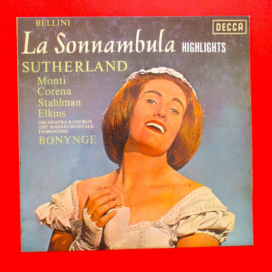 Joan Sutherland Bellini La Sonnambula Highlights Vinyl Album LP 1960s Autralian