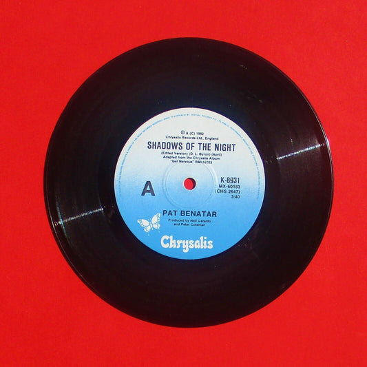 Pat Benatar ‎Shadows Of The Night 7" Vinyl Single Australian Pressing