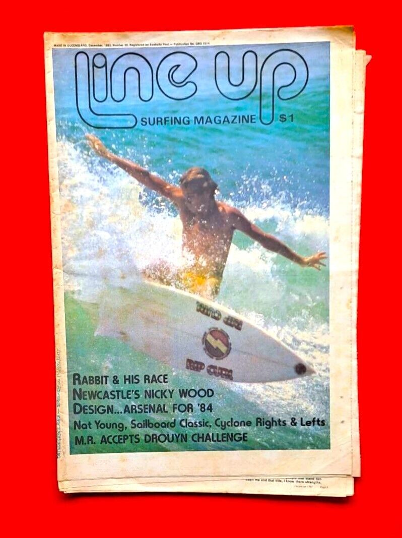 Line Up December 1983 Queensland Australia Surf Mag Nat Young Nicky Wood