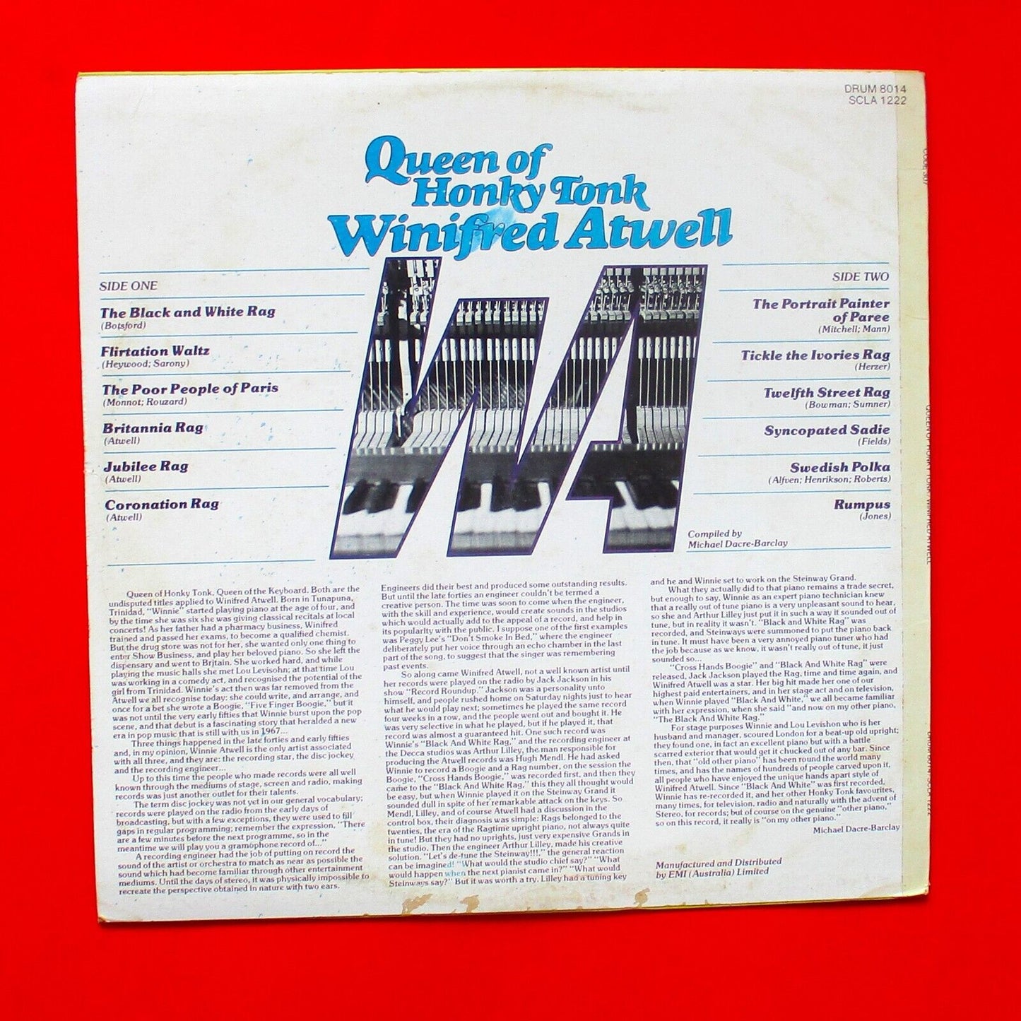 Winifred Atwell ‎Queen Of Honky Tonk Vinyl Album LP Australian Press Jazz
