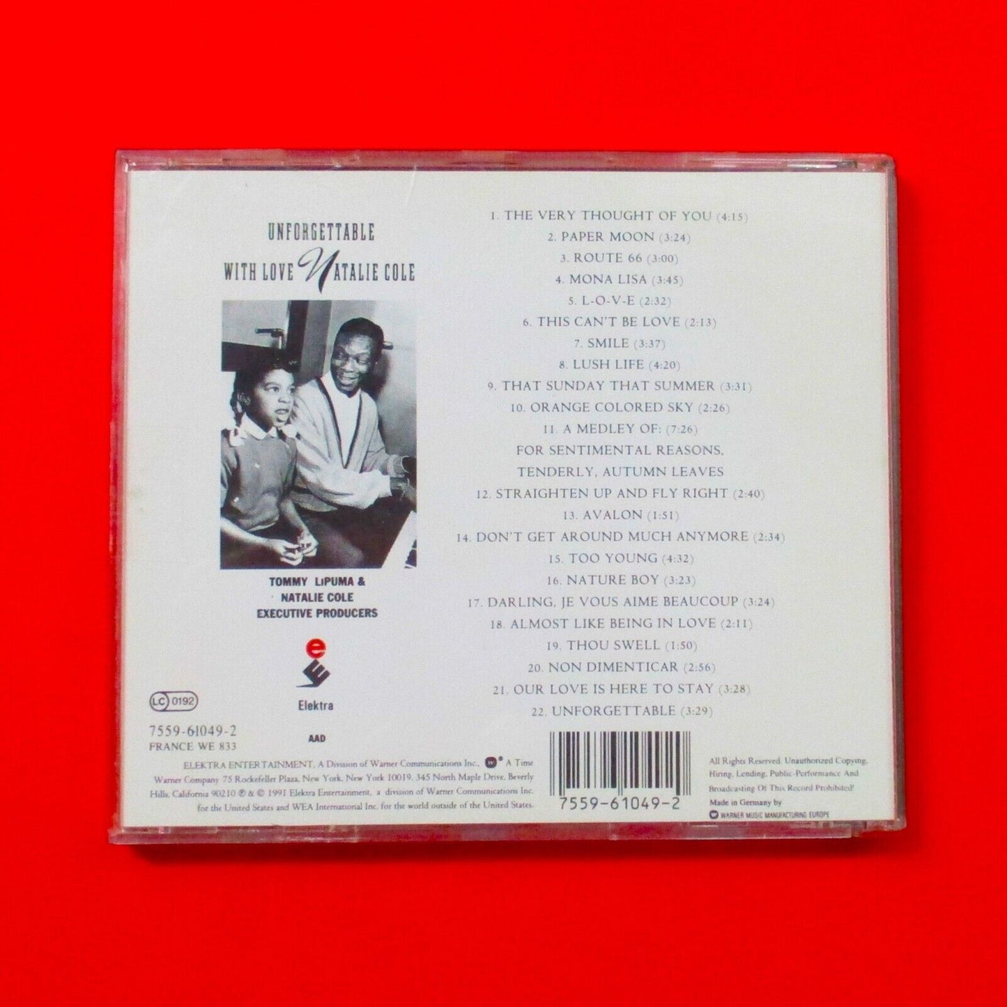 Natalie Cole ‎Unforgettable With Love 1991 CD Album Pop Jazz