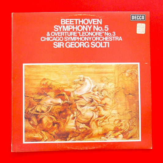 Beethoven Sir Georg Solti Symphony No. 5 & Overture "Leonore" No. 3 Vinyl LP