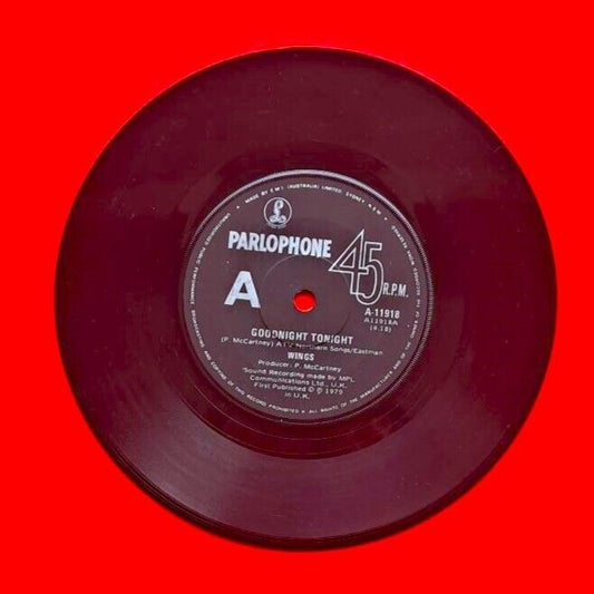Paul McCartney & Wings Goodnight Tonight Vinyl 7" Single 1979 Australian Press