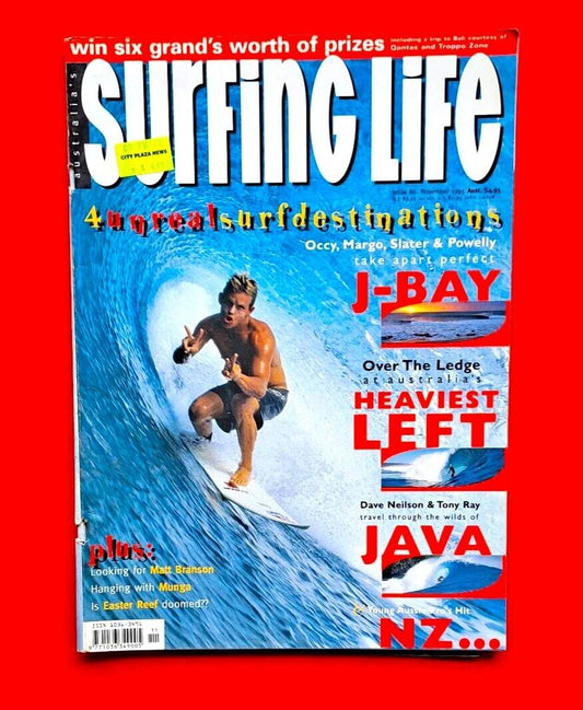 Australia's Surfing Life 86 November 1995 Surf Mag Java J-Bay Matt Branson