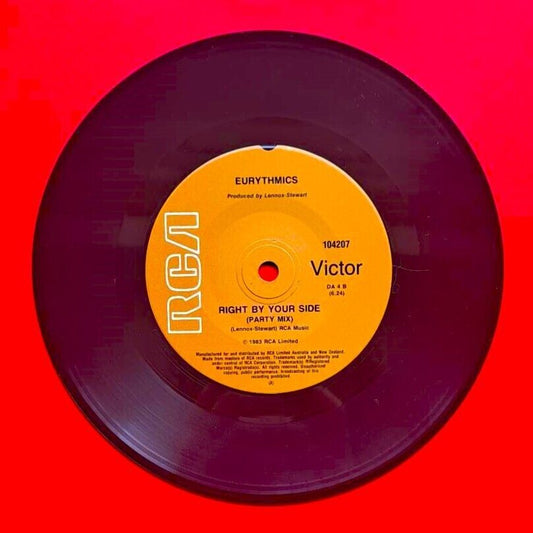 Eurythmics ‎Right By Your Side Vinyl 7" Single 1983 Australian Press